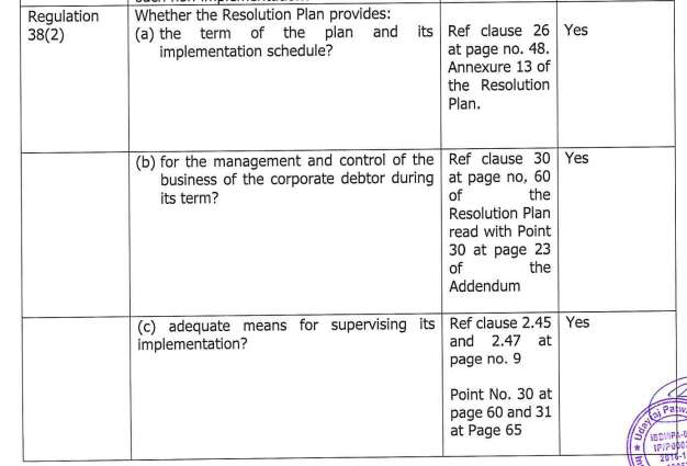 Exhibit reproduced from the original judgment