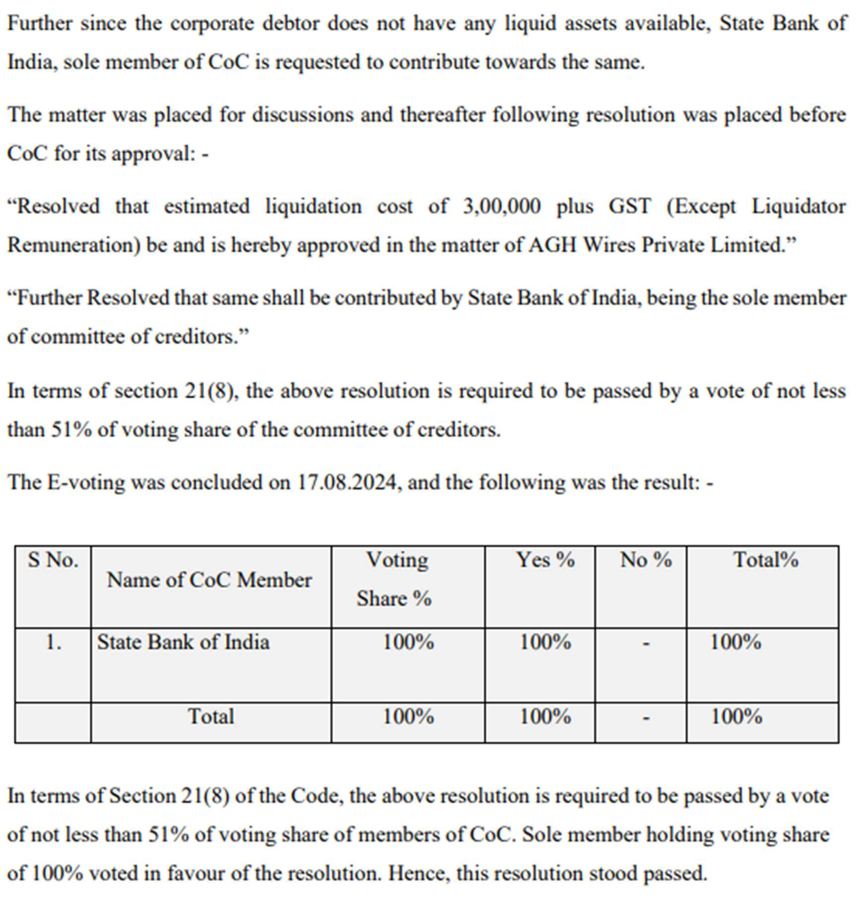 Exhibit reproduced from the original judgment