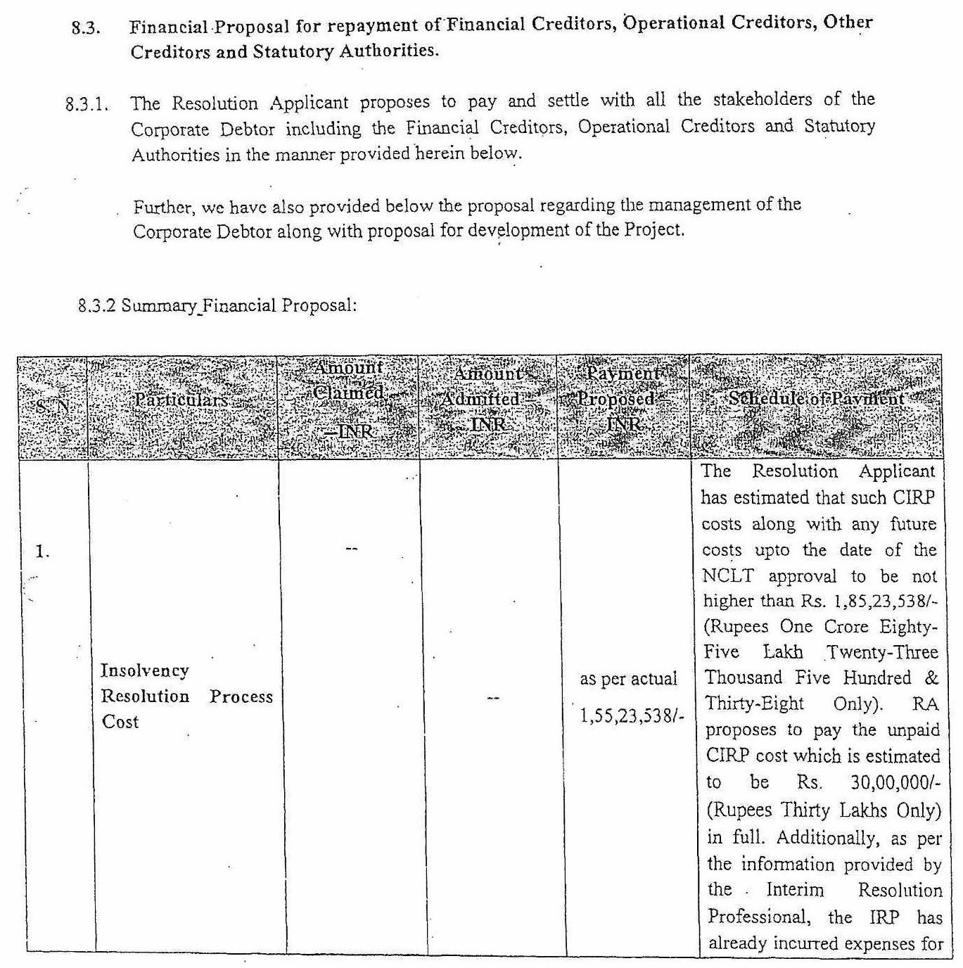Exhibit reproduced from the original judgment