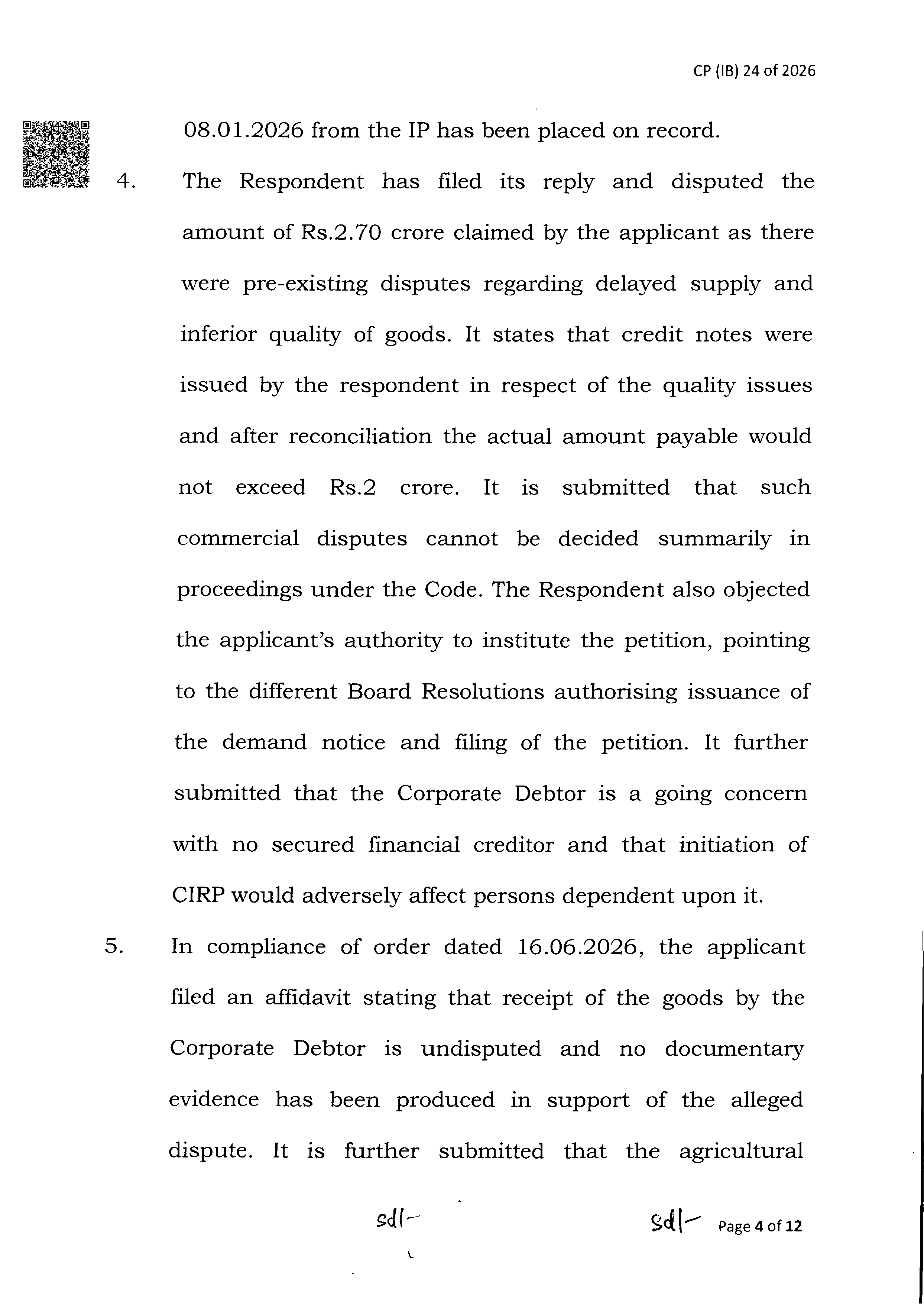 Exhibit reproduced from the original judgment