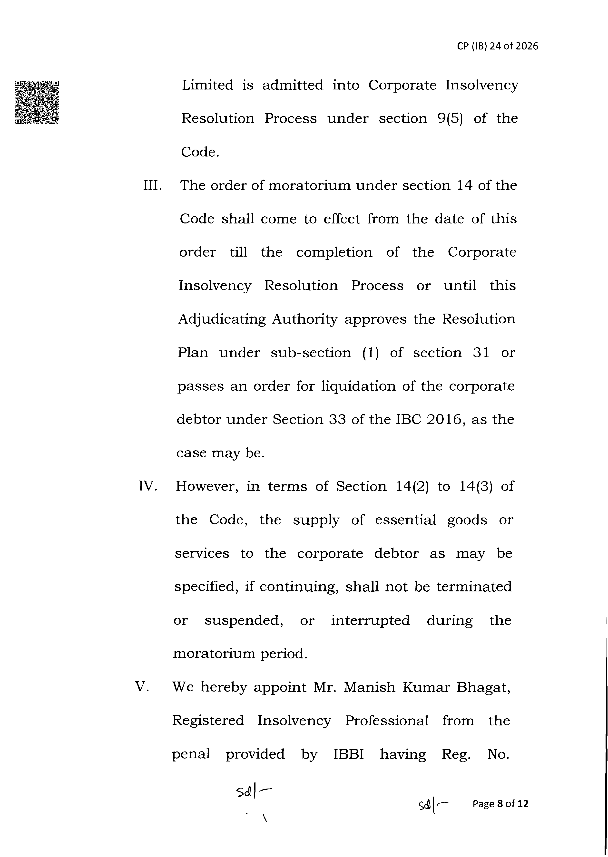 Exhibit reproduced from the original judgment