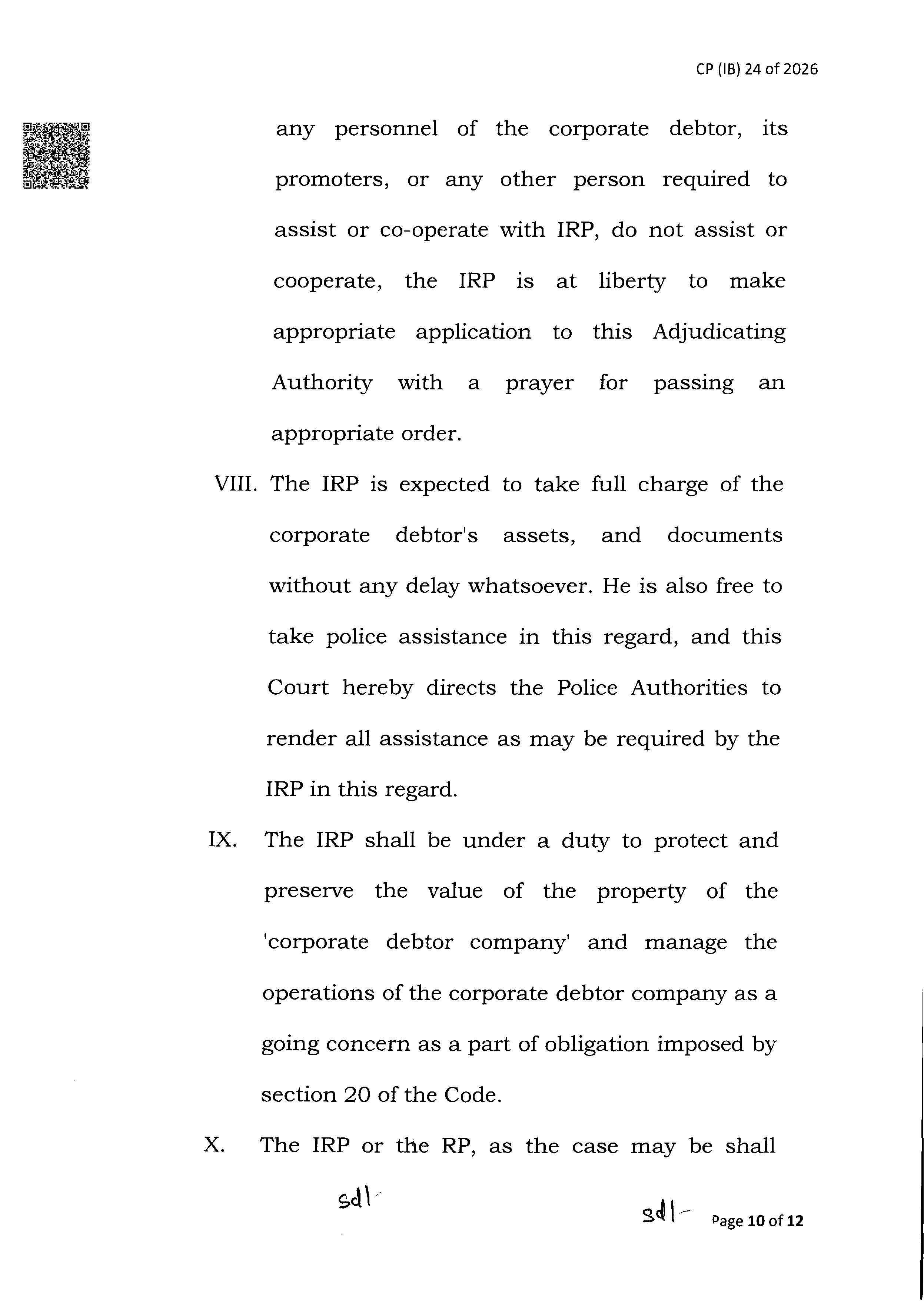Exhibit reproduced from the original judgment