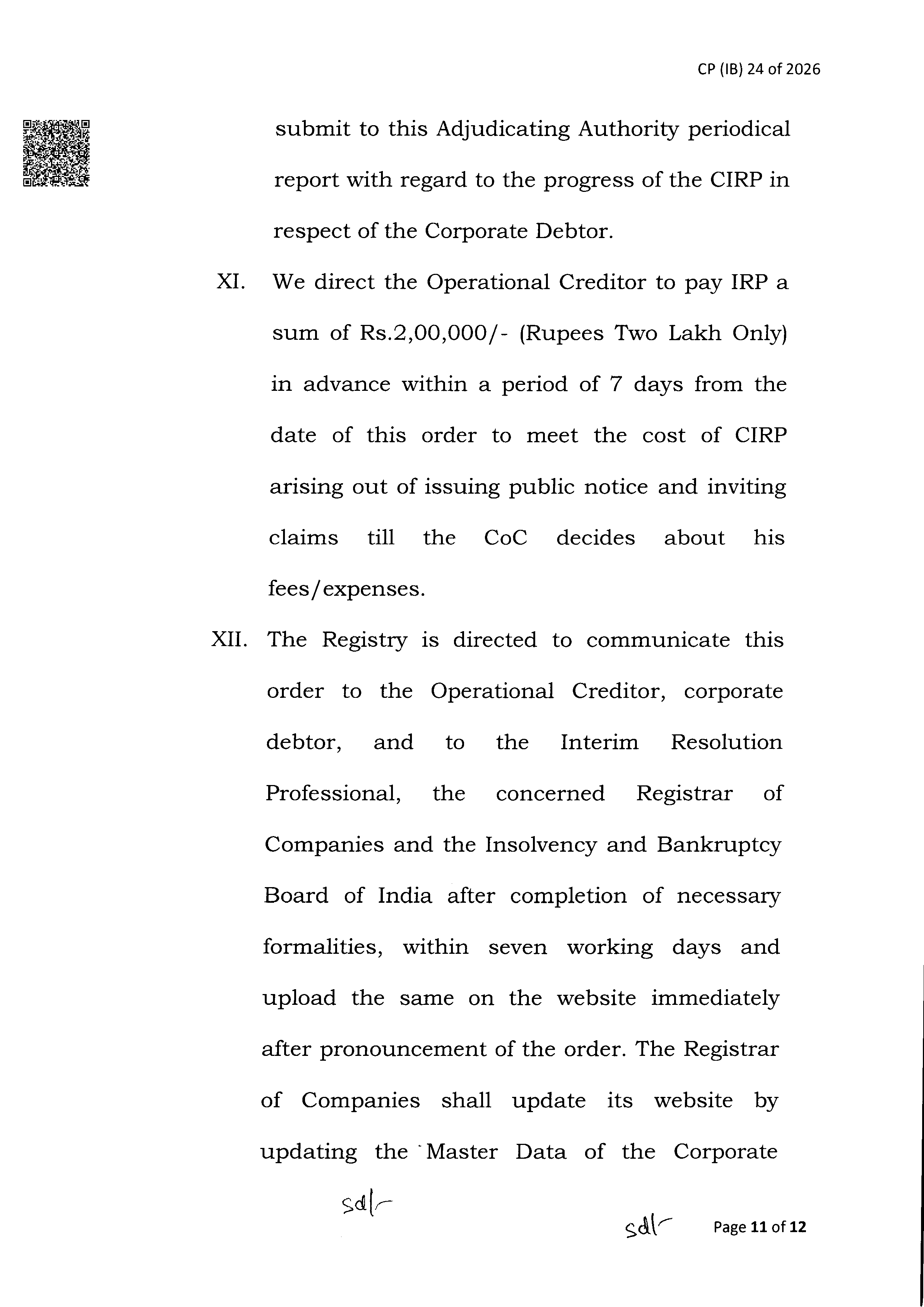 Exhibit reproduced from the original judgment