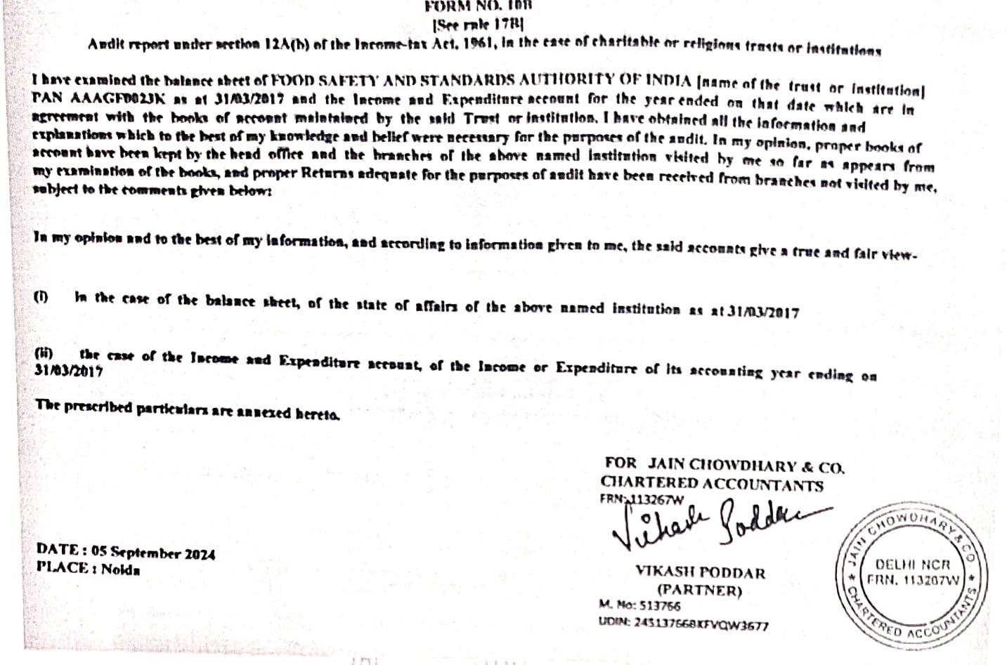 Exhibit reproduced from the original judgment