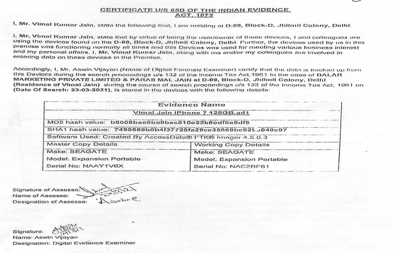 Exhibit reproduced from the original judgment