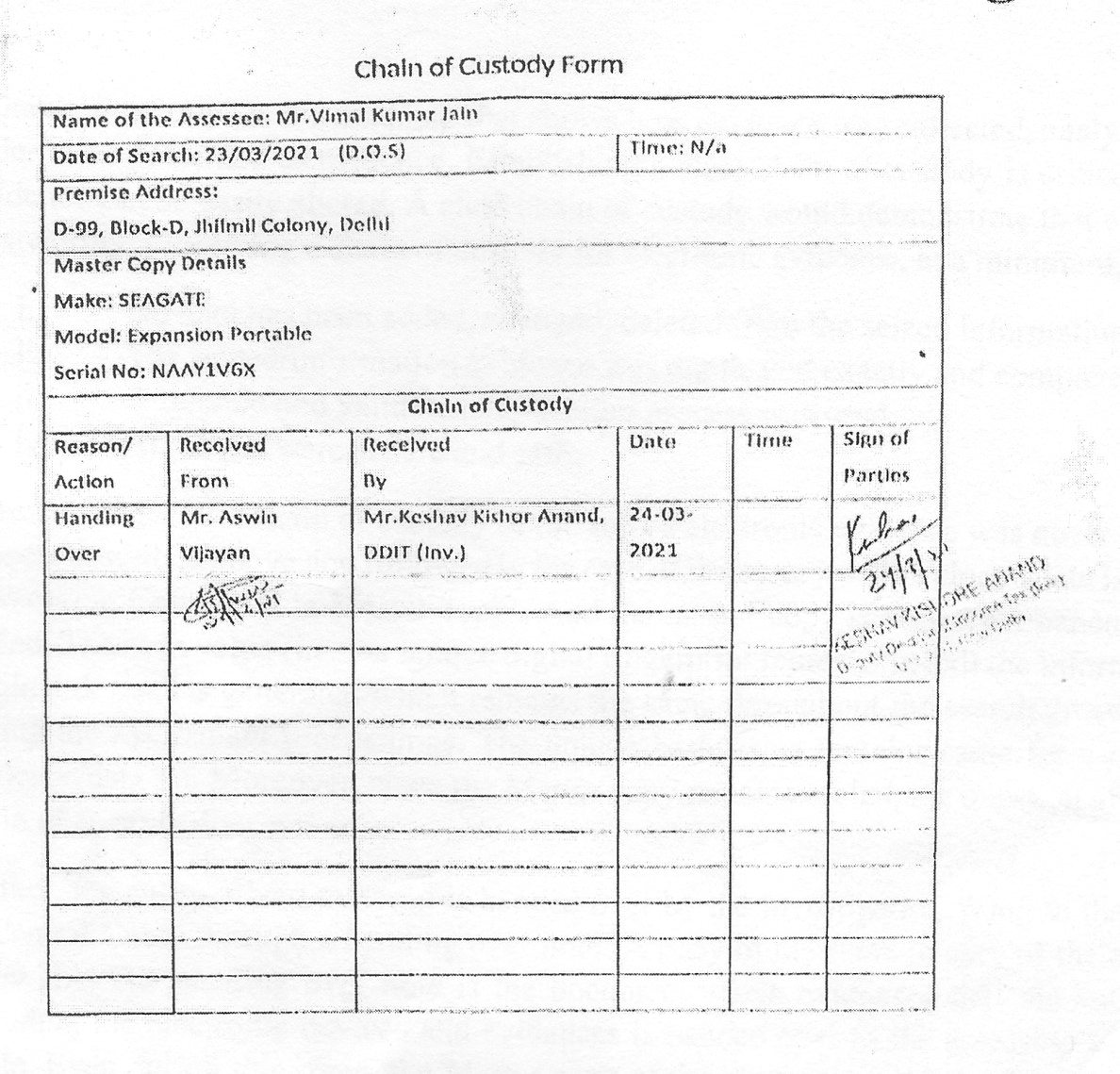 Exhibit reproduced from the original judgment