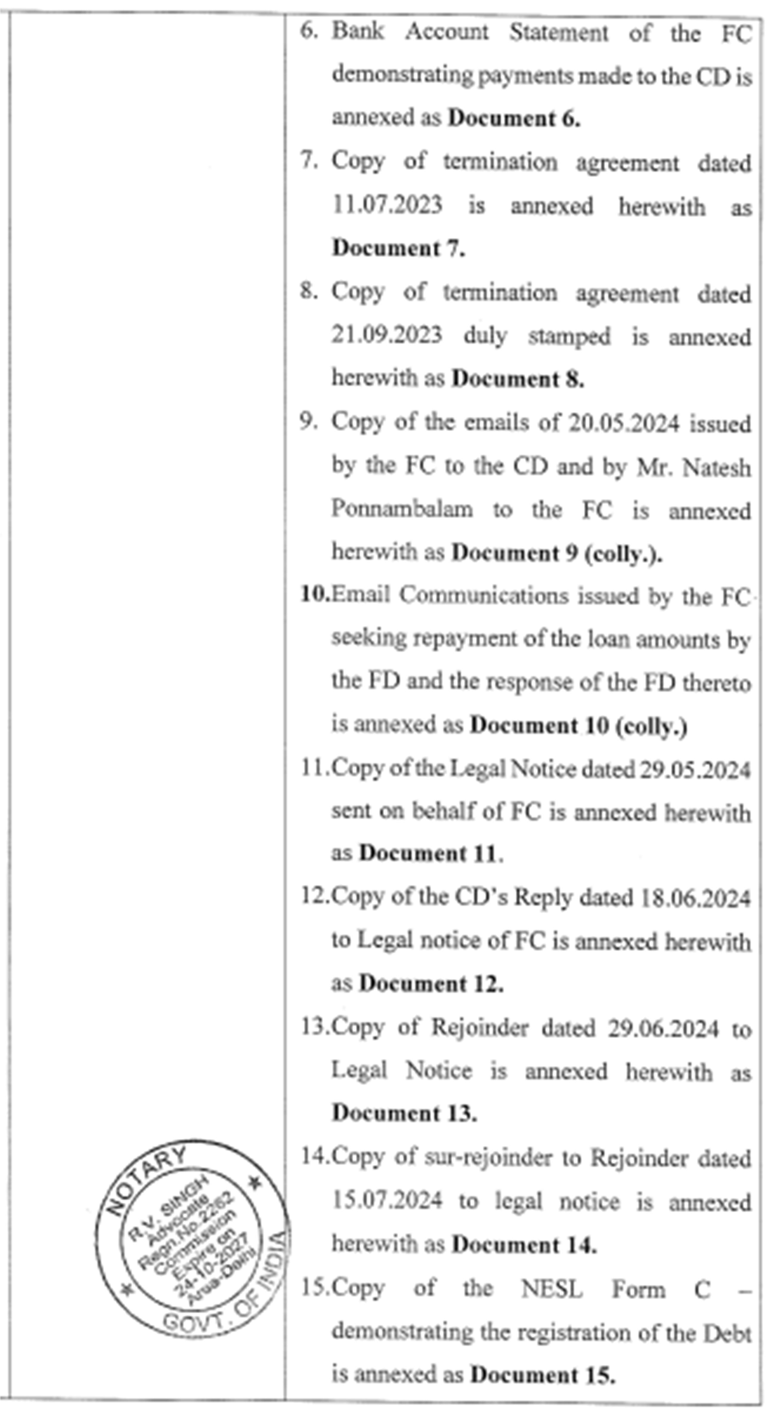 Exhibit reproduced from the original judgment