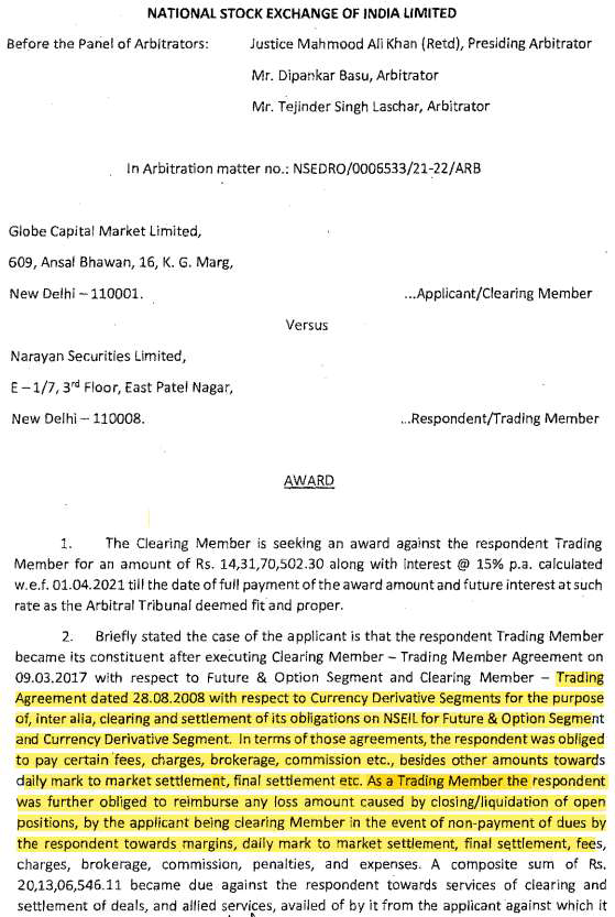 Exhibit reproduced from the original judgment