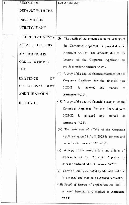 Exhibit reproduced from the original judgment