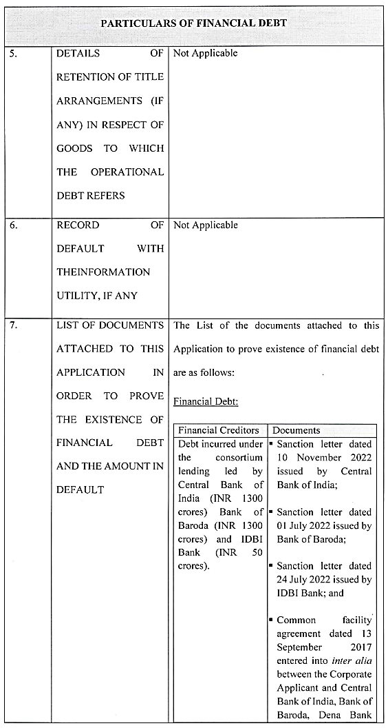 Exhibit reproduced from the original judgment