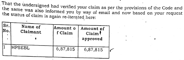 Exhibit reproduced from the original judgment