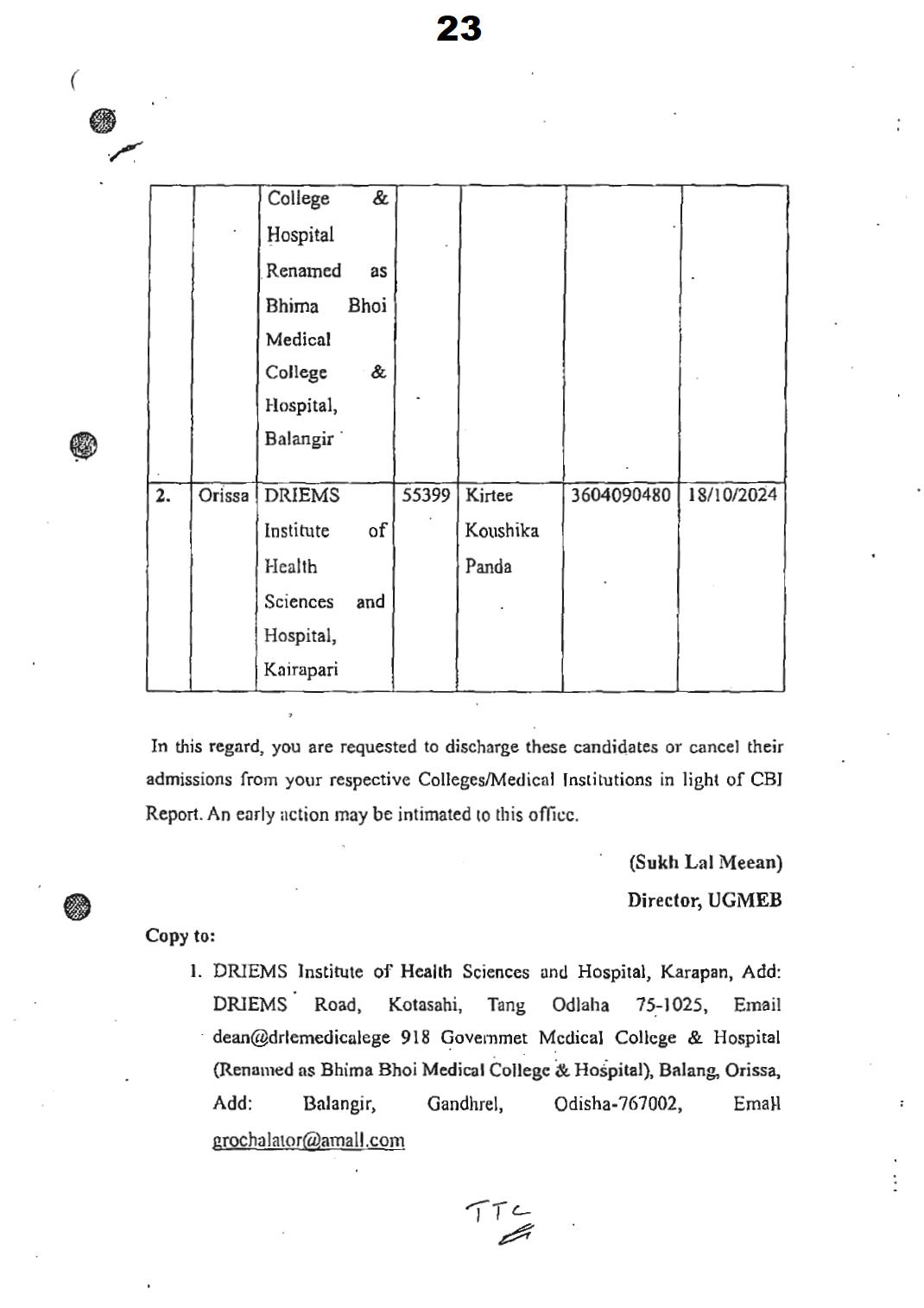 Exhibit reproduced from the original judgment