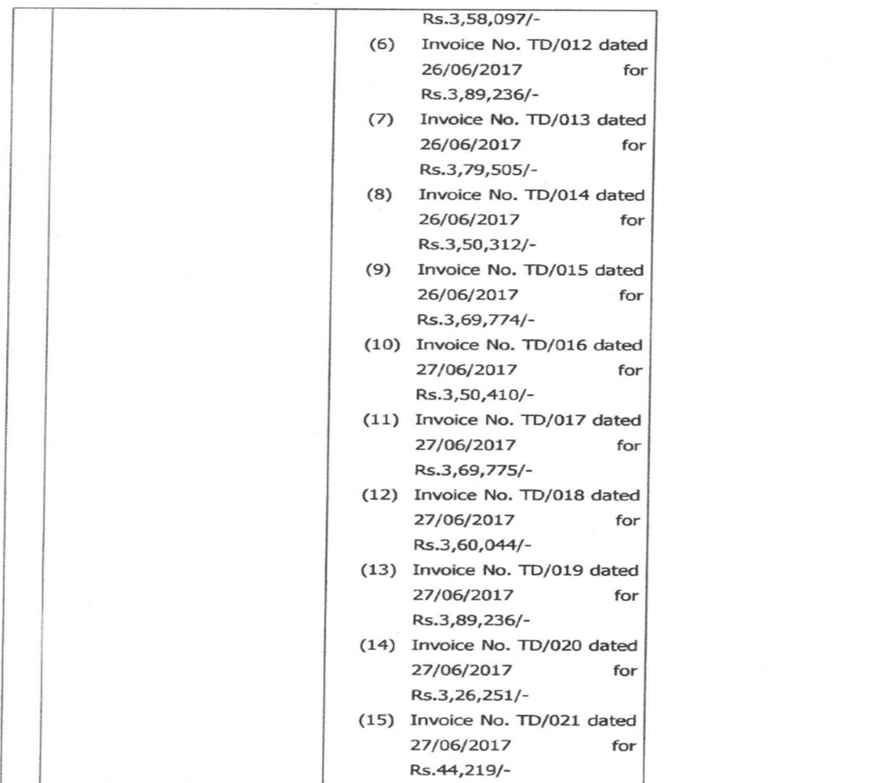 Exhibit reproduced from the original judgment