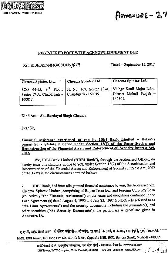 Exhibit reproduced from the original judgment