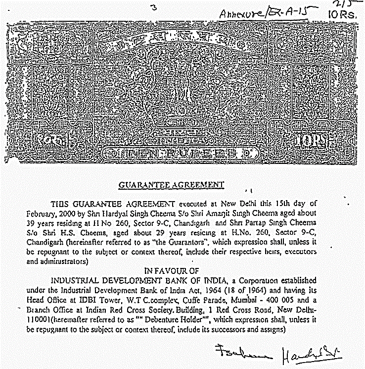 Exhibit reproduced from the original judgment
