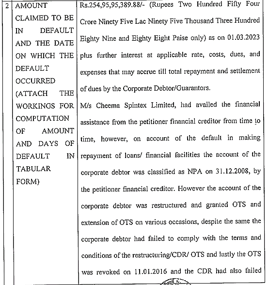 Exhibit reproduced from the original judgment