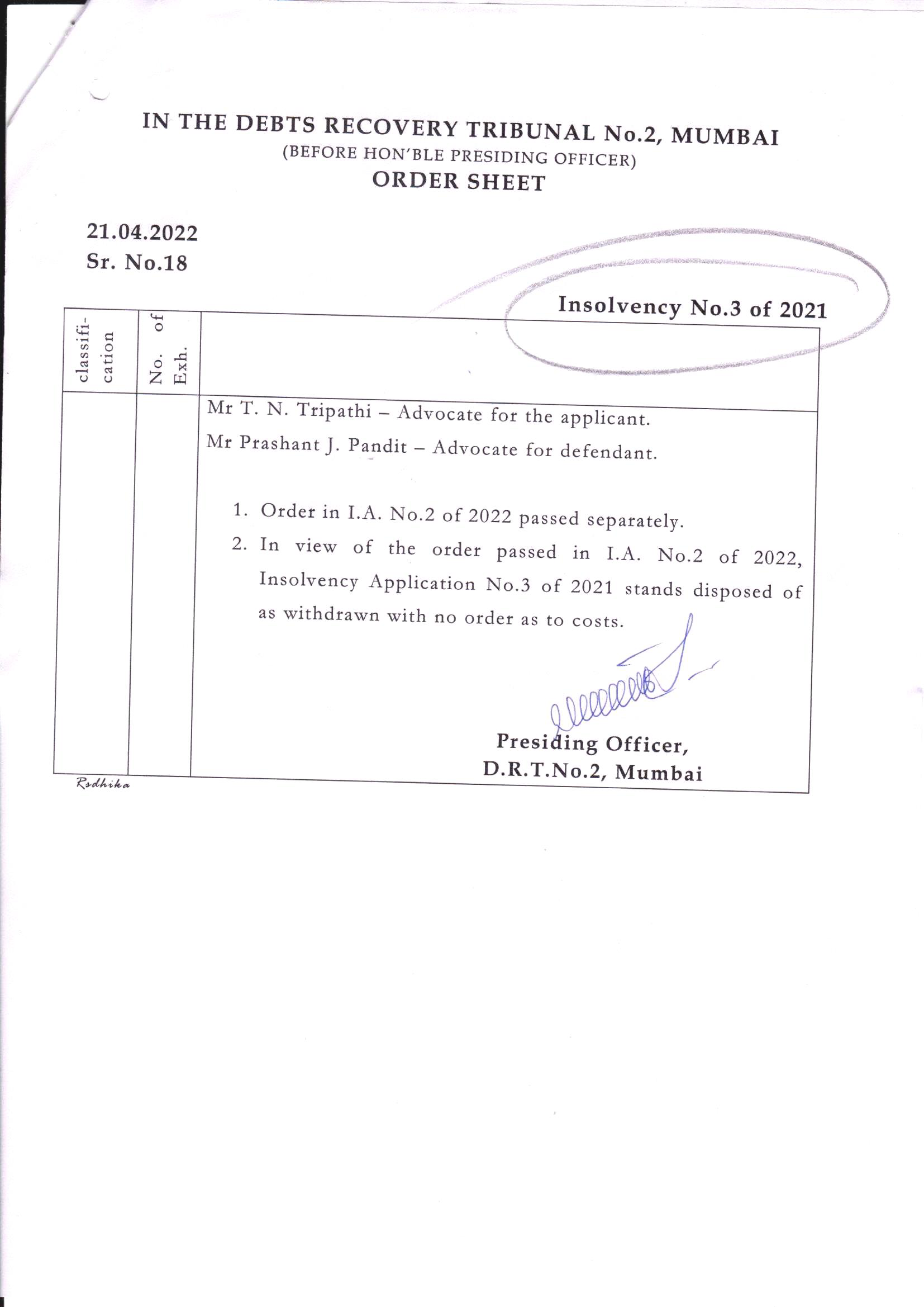 Exhibit reproduced from the original judgment