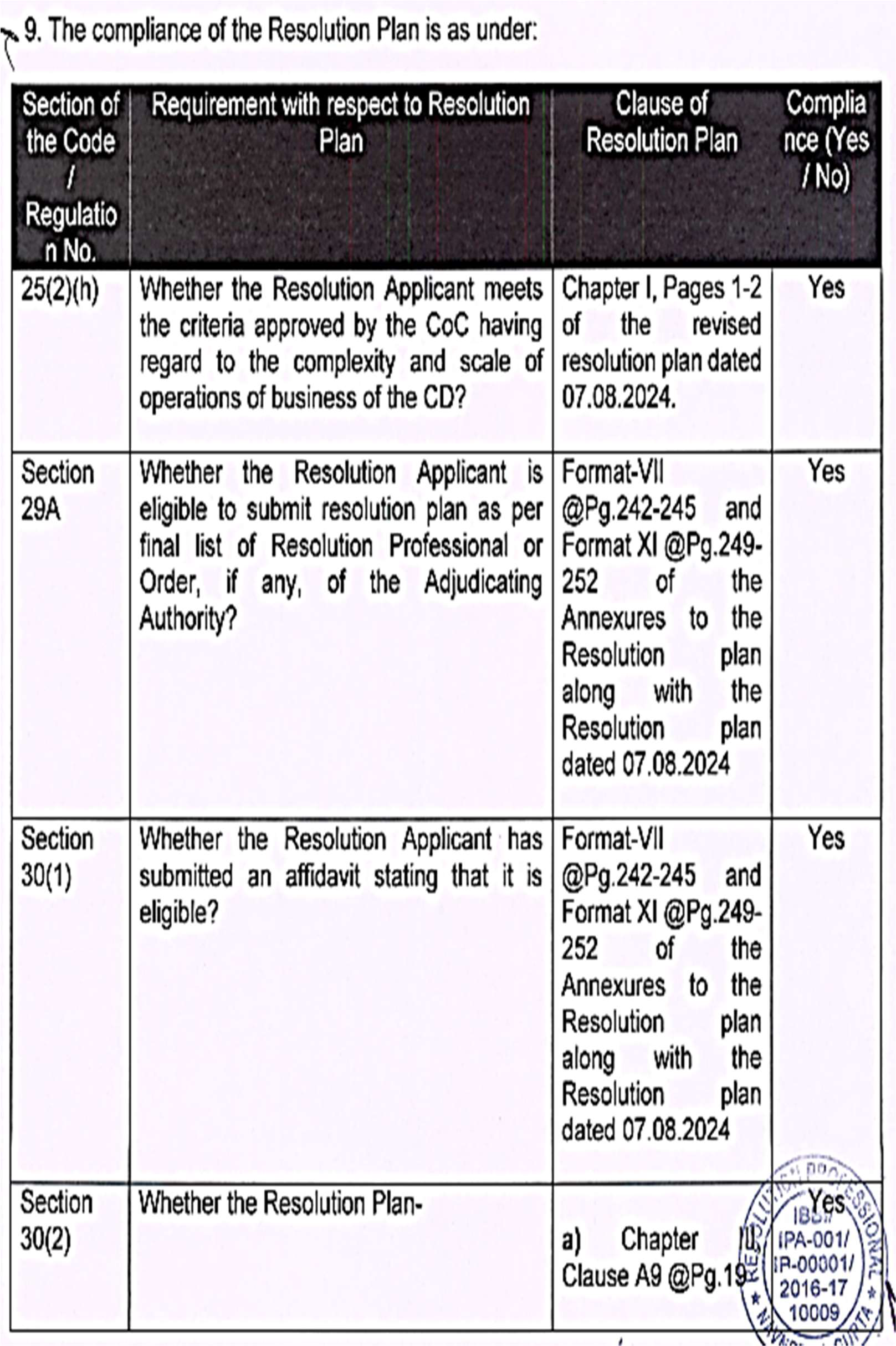 Exhibit reproduced from the original judgment