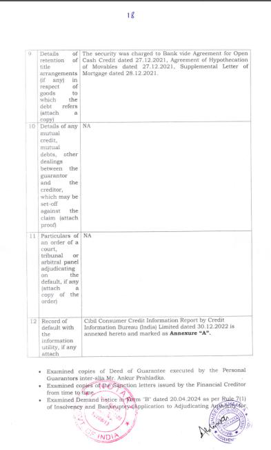 Exhibit reproduced from the original judgment