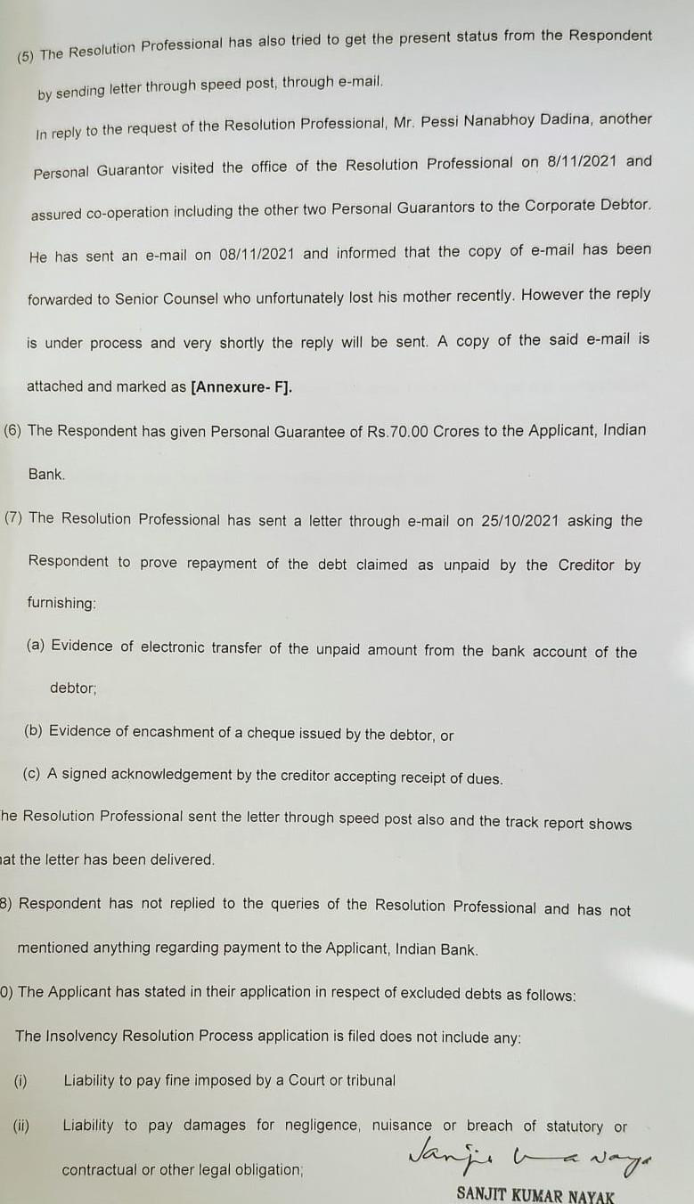 Exhibit reproduced from the original judgment