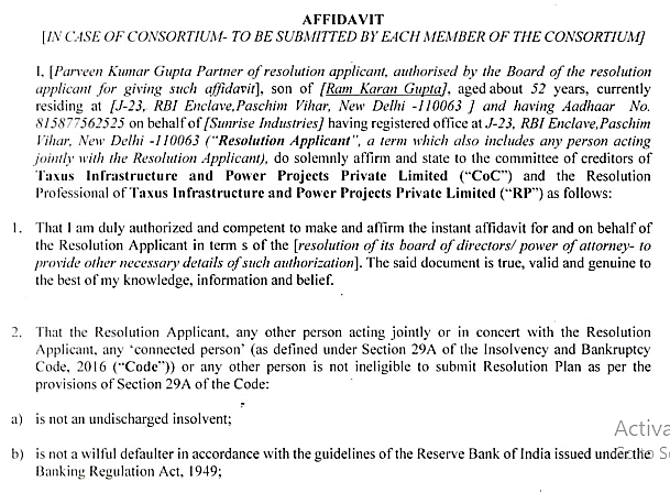 Exhibit reproduced from the original judgment