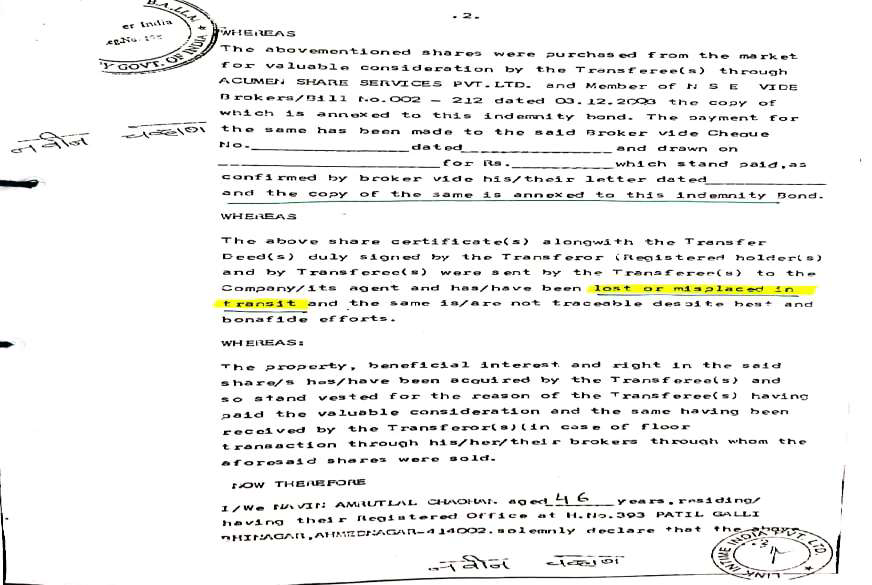 Exhibit reproduced from the original judgment