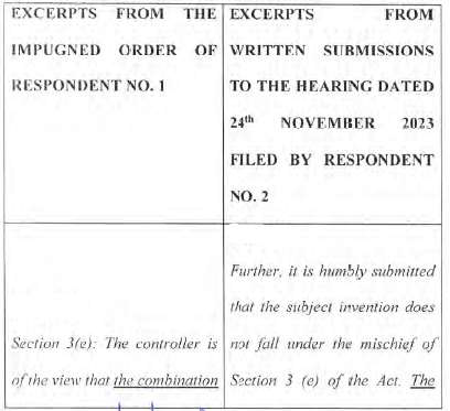 Exhibit reproduced from the original judgment