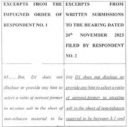 Exhibit reproduced from the original judgment