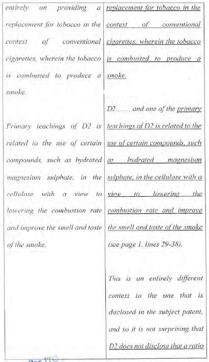 Exhibit reproduced from the original judgment