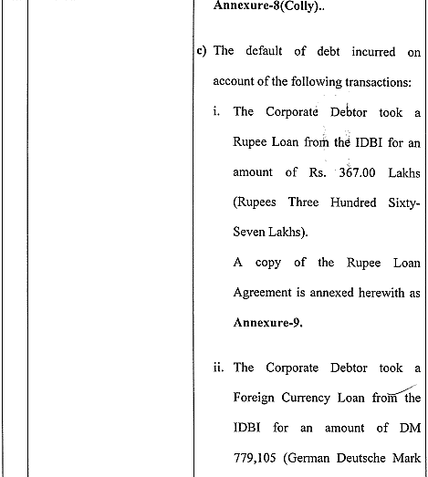 Exhibit reproduced from the original judgment