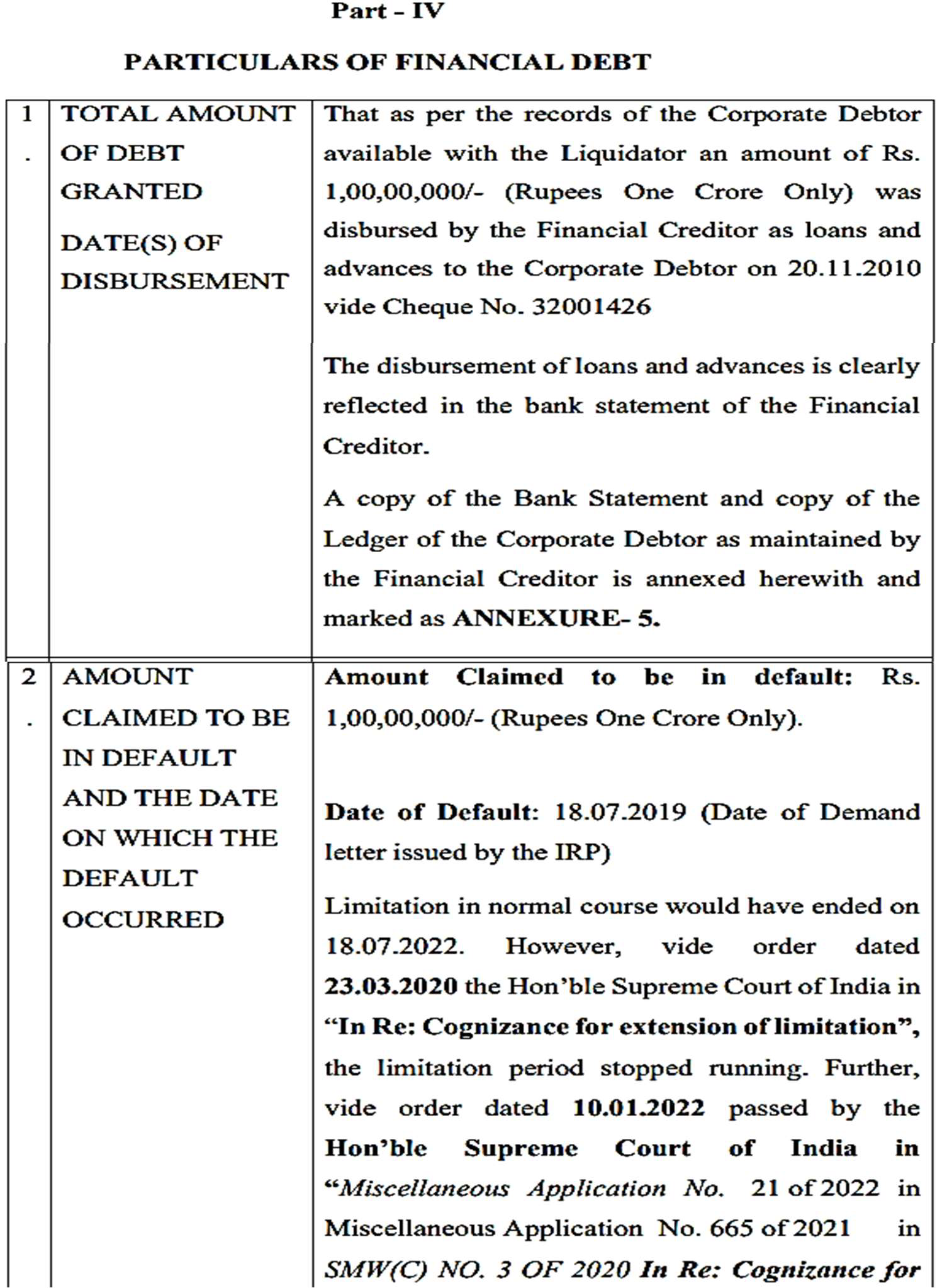 Exhibit reproduced from the original judgment