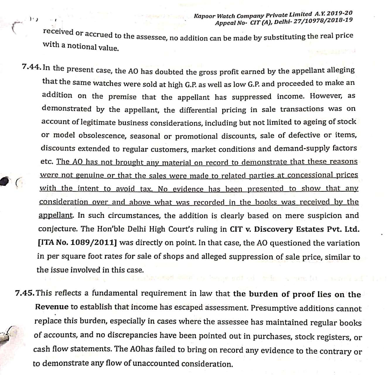 Exhibit reproduced from the original judgment