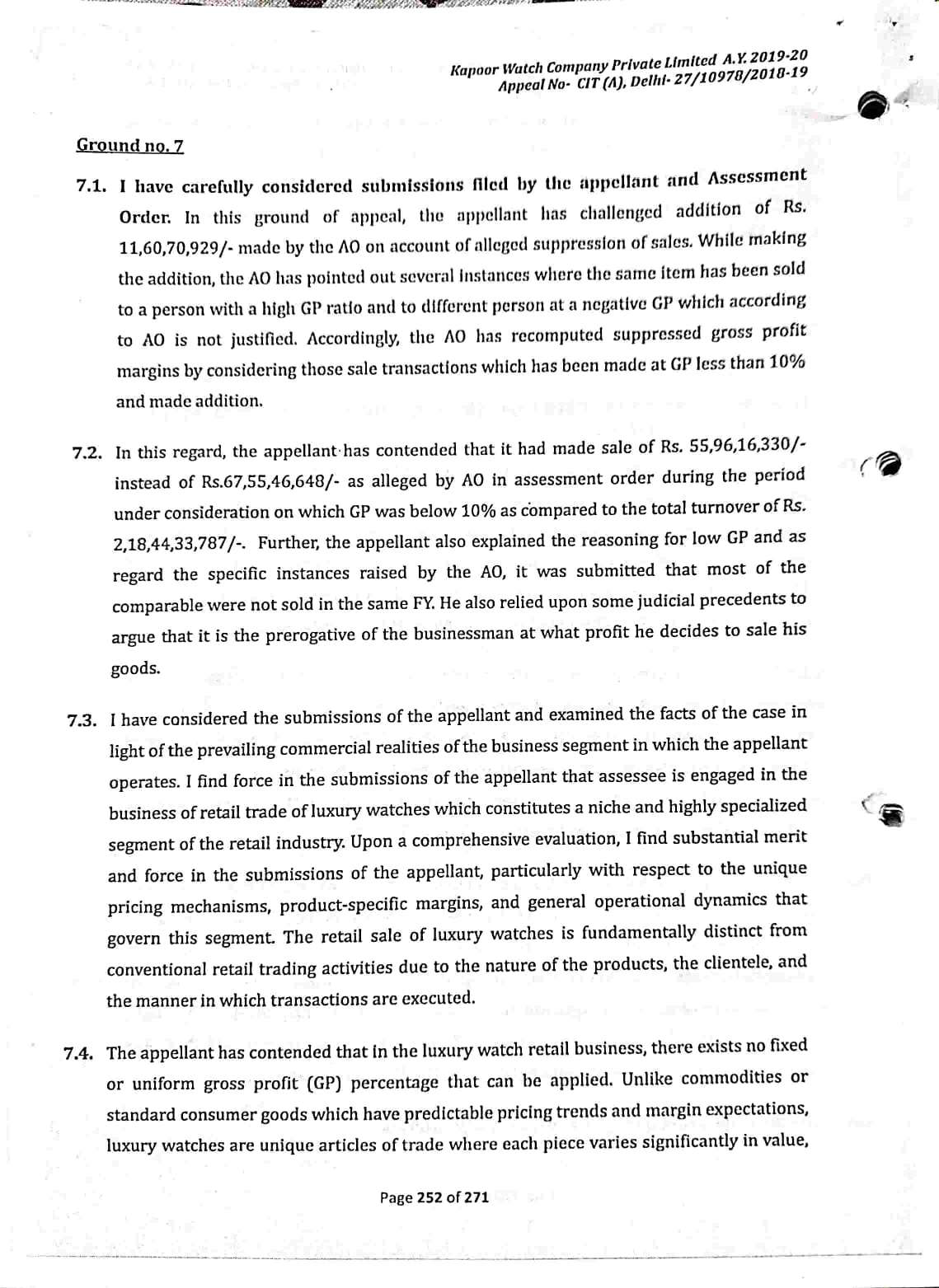 Exhibit reproduced from the original judgment