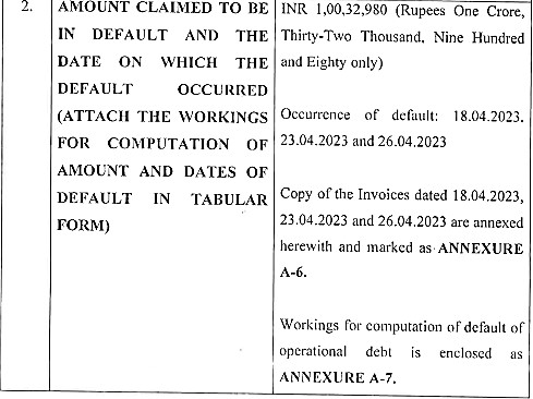 Exhibit reproduced from the original judgment