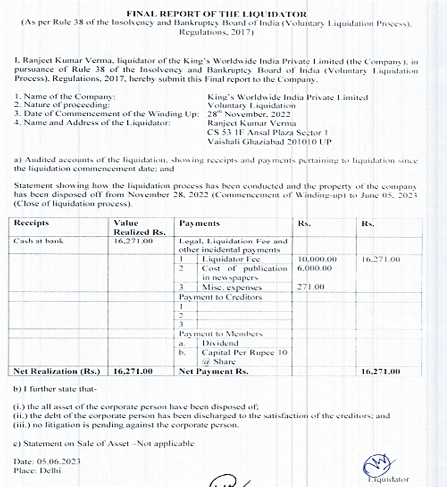 Exhibit reproduced from the original judgment
