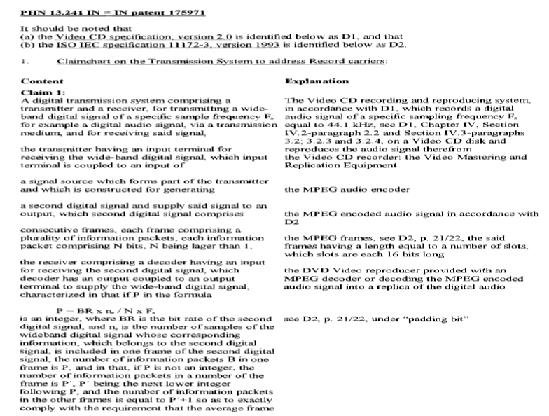 Exhibit reproduced from the original judgment