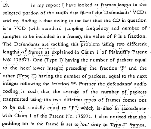 Exhibit reproduced from the original judgment