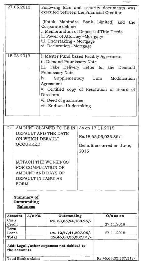 Exhibit reproduced from the original judgment