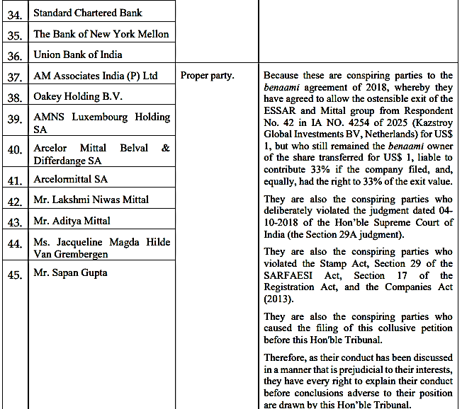 Exhibit reproduced from the original judgment