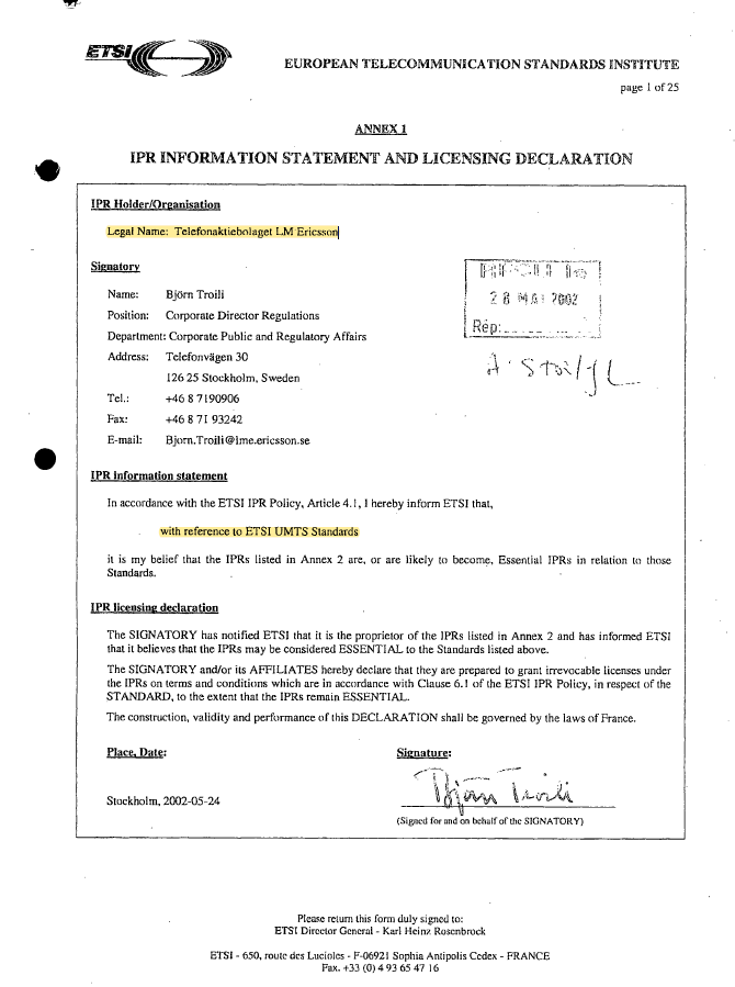 Exhibit reproduced from the original judgment