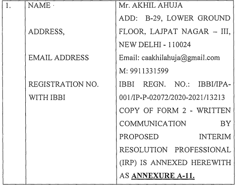 Exhibit reproduced from the original judgment