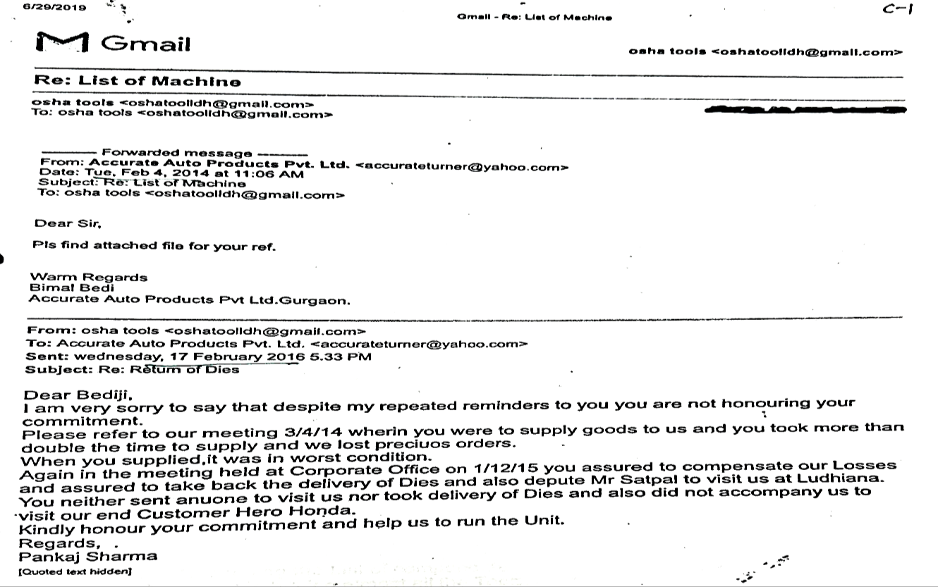 Exhibit reproduced from the original judgment