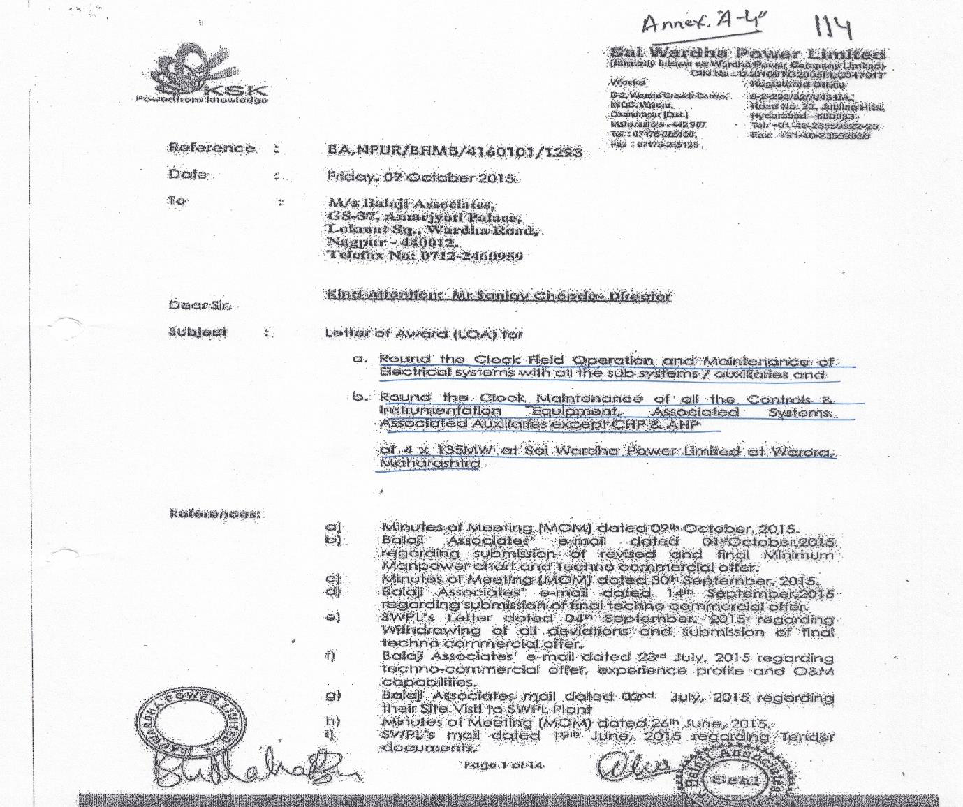 Exhibit reproduced from the original judgment