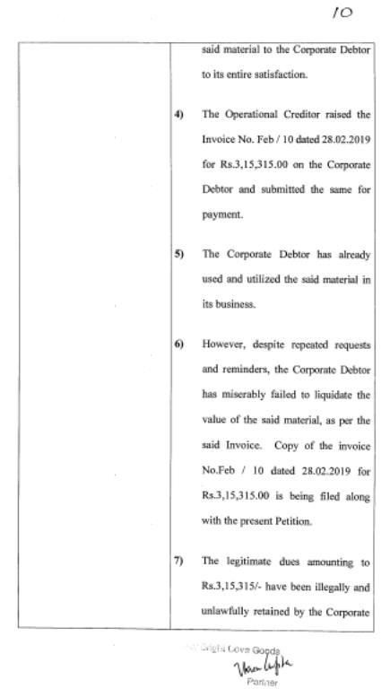 Exhibit reproduced from the original judgment