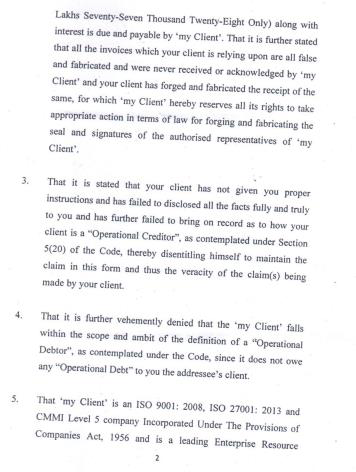 Exhibit reproduced from the original judgment