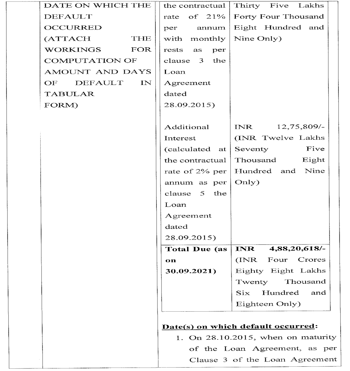 Exhibit reproduced from the original judgment