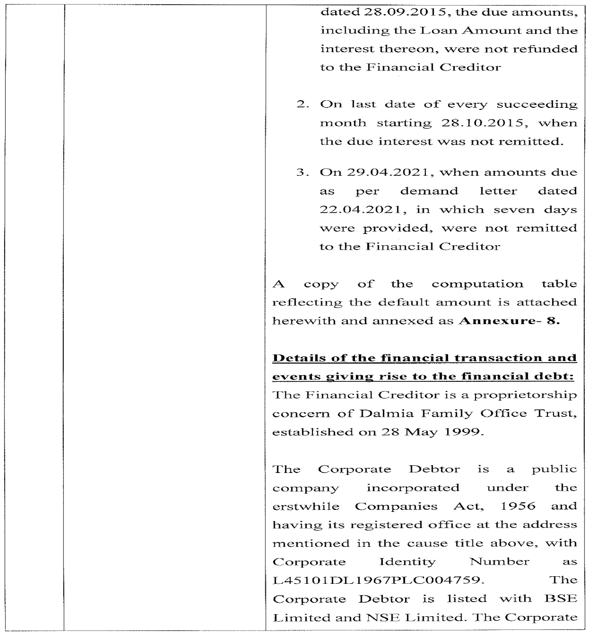 Exhibit reproduced from the original judgment