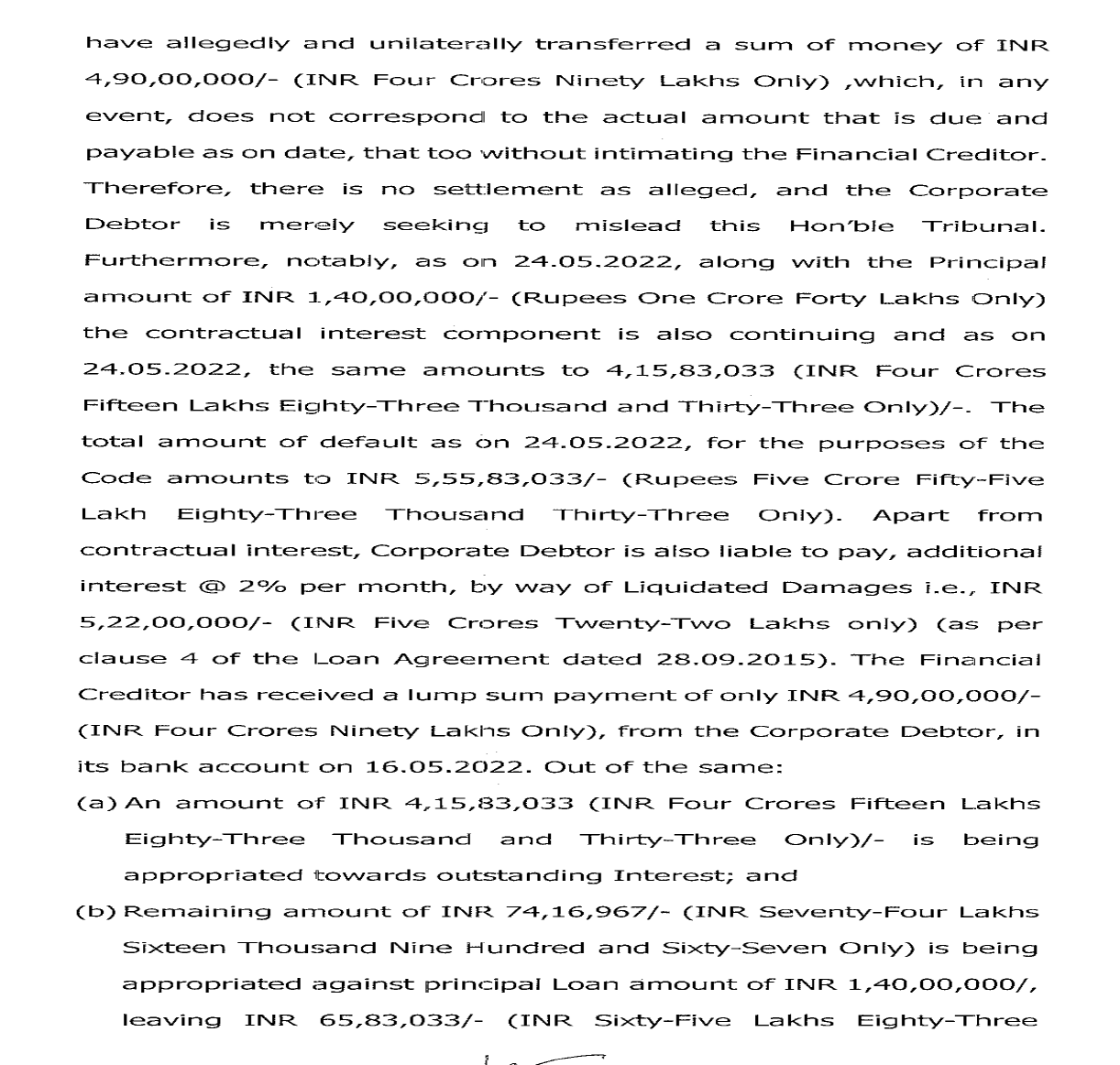 Exhibit reproduced from the original judgment
