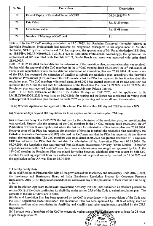 Exhibit reproduced from the original judgment