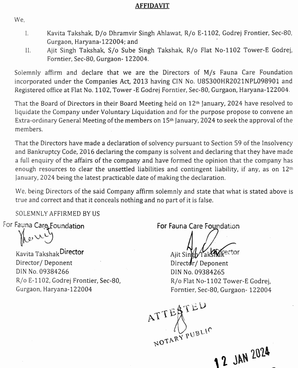 Exhibit reproduced from the original judgment